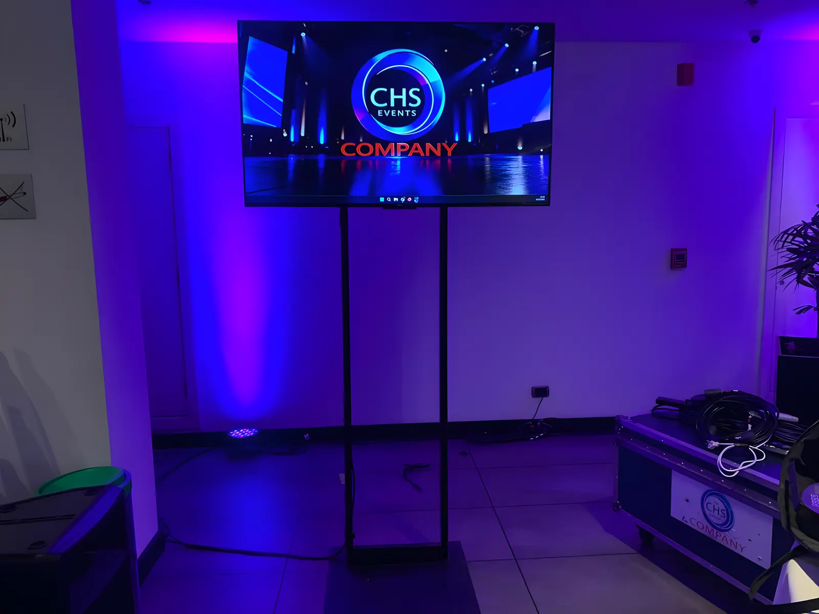 Pantalla montada por CHS Company para un evento